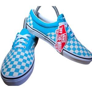 Brand New Vintage Vans Blue Checkerboard with Box Youth/Mens 6.5, Womens Size 8
